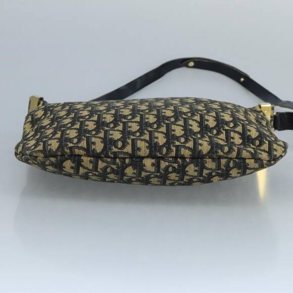 DIOR Trotter Canvas Shoulder Bag Navy Gold - Picture 9 of 12